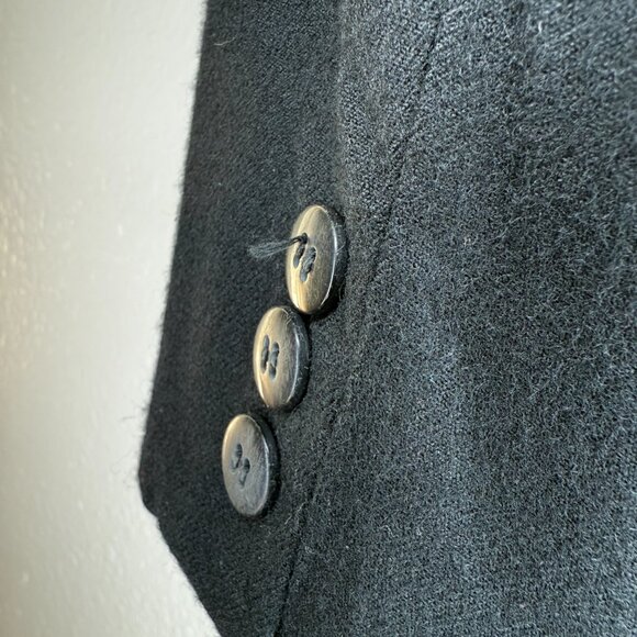 Vintage 80s Christian Dior The Suit Black Wool Double Breasted Blazer | L/XL - Picture 11 of 13